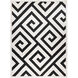 Optika 36 X 24 inch Black/White Rug in 2 x 3