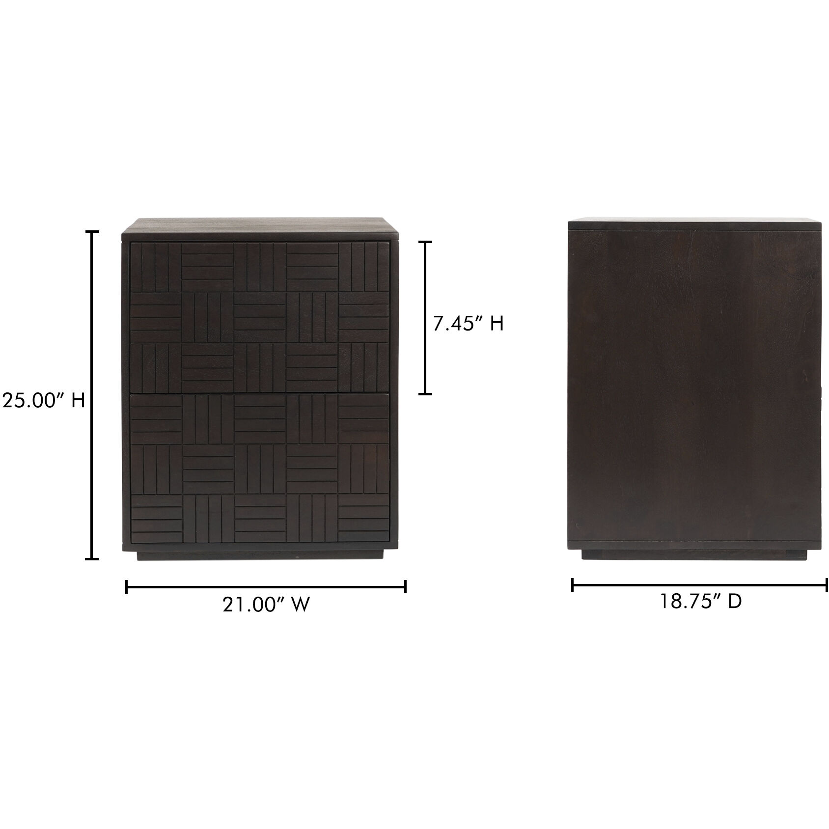 Denman 25 X 21 inch Brown Nightstand