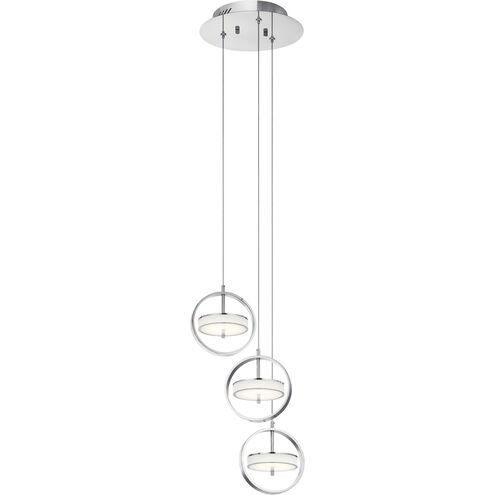 Baylin LED 9.75 inch Chrome Cluster Pendant Ceiling Light