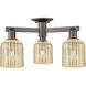 Bridal Veil 3 Light 22.5 inch Oil Rubbed Bronze Semi-Flush Mount Ceiling Light in Mercury Glass