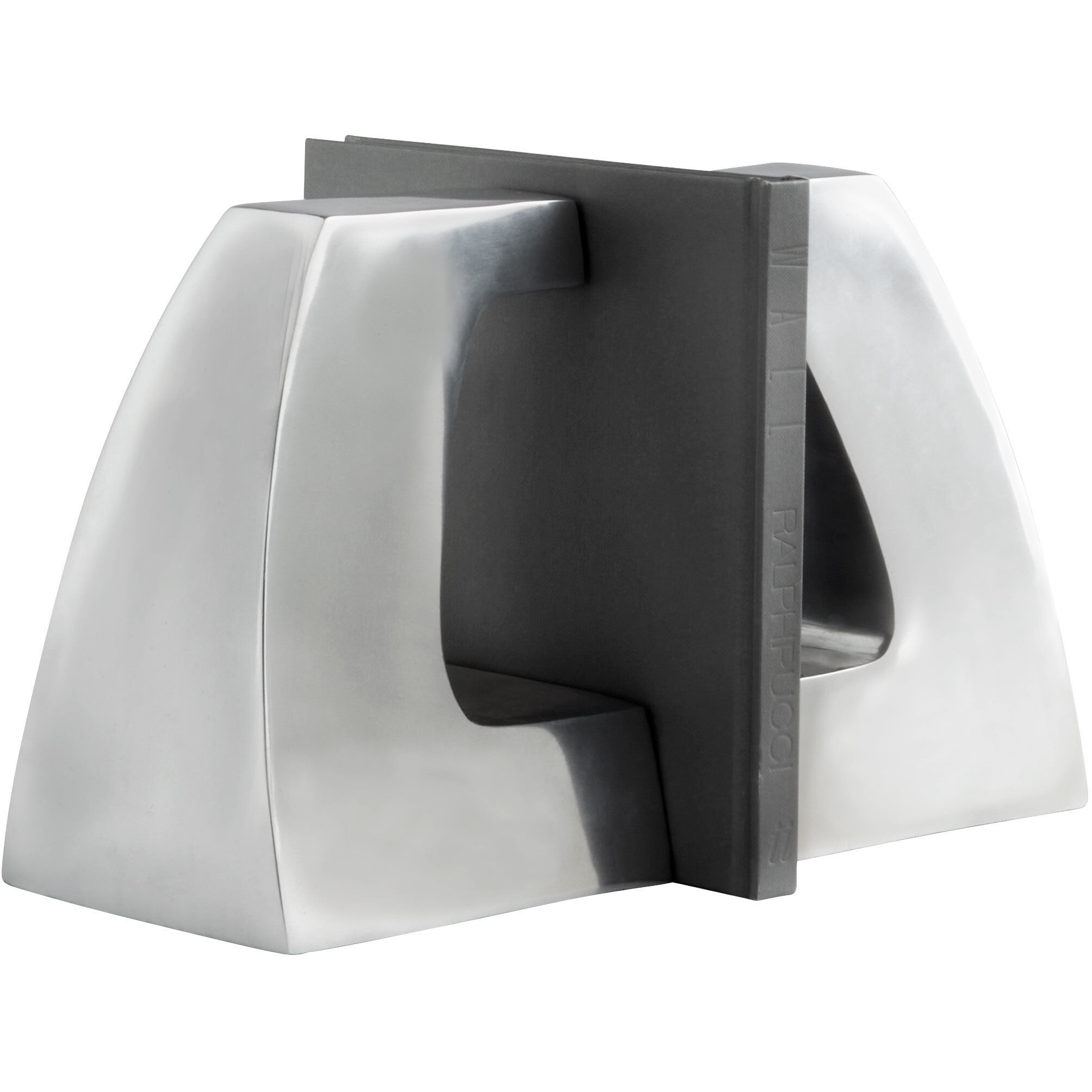 Apostrophe 6 X 5 inch Polished Aluminum Bookends