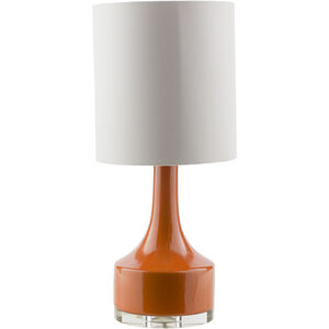 Farris 24.5 inch 100 watt Bright Orange Table Lamp Portable Light