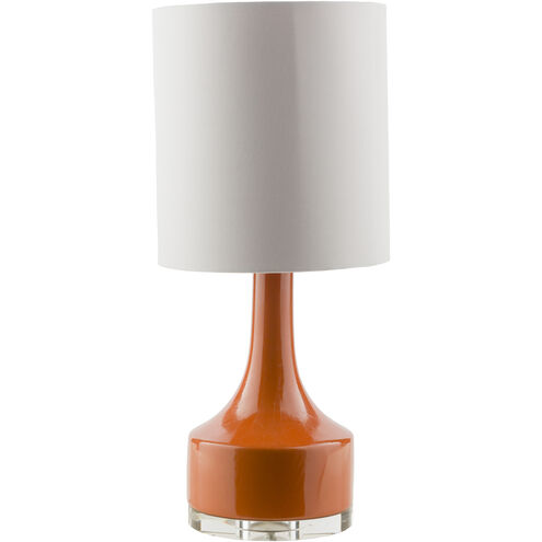 Farris 24.5 inch 100 watt Bright Orange Table Lamp Portable Light