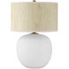 Zena 27 inch 150 watt Textured White Table Lamp Portable Light