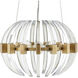Coquette 3 Light 13.5 inch Antique Brass Chandelier Ceiling Light, Small