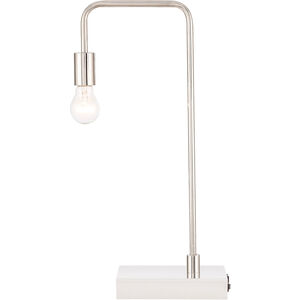 Marceline 22 inch 40 watt Polished Nickel Table Lamp Portable Light