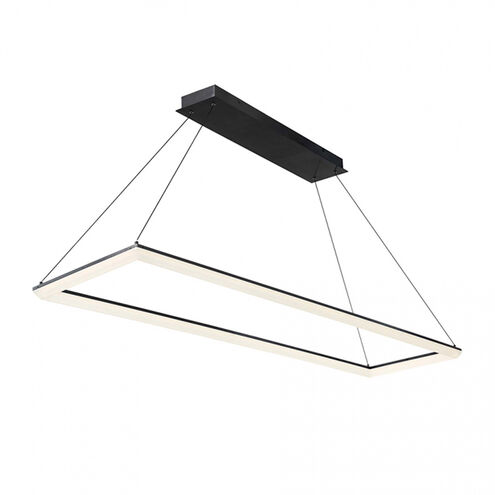 Frame LED 16 inch Black Pendant Ceiling Light in Architectural White, dweLED