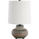 Wester 18.25 inch 100 watt Dark Gray and Brown Glaze with Rust Brown Undertones Table Lamp Portable Light