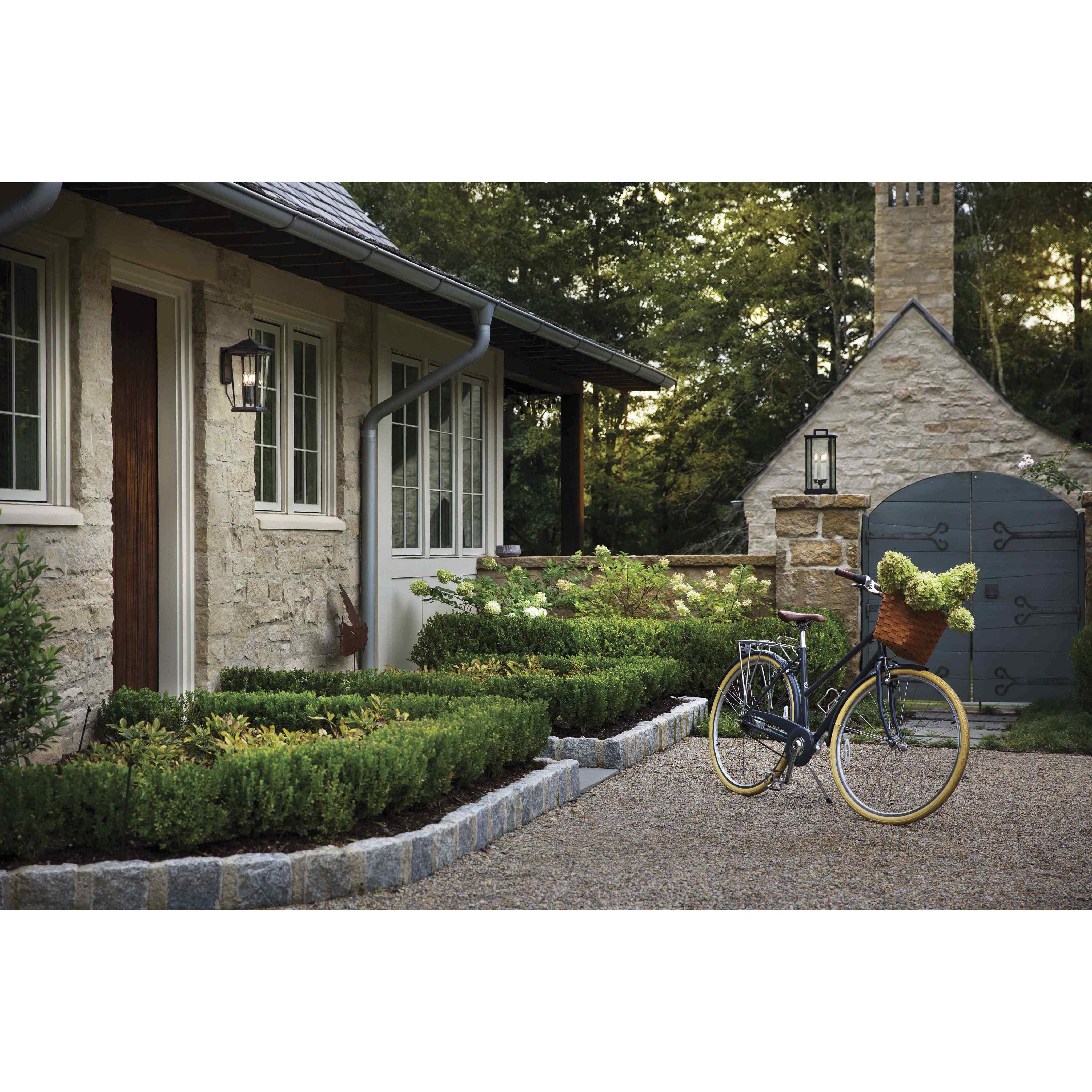 Estate Series Weymouth Outdoor Wall Mount Lantern in Black