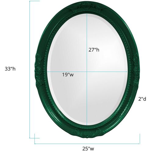 Queen Ann 33 X 25 inch Hunter Green Mirror