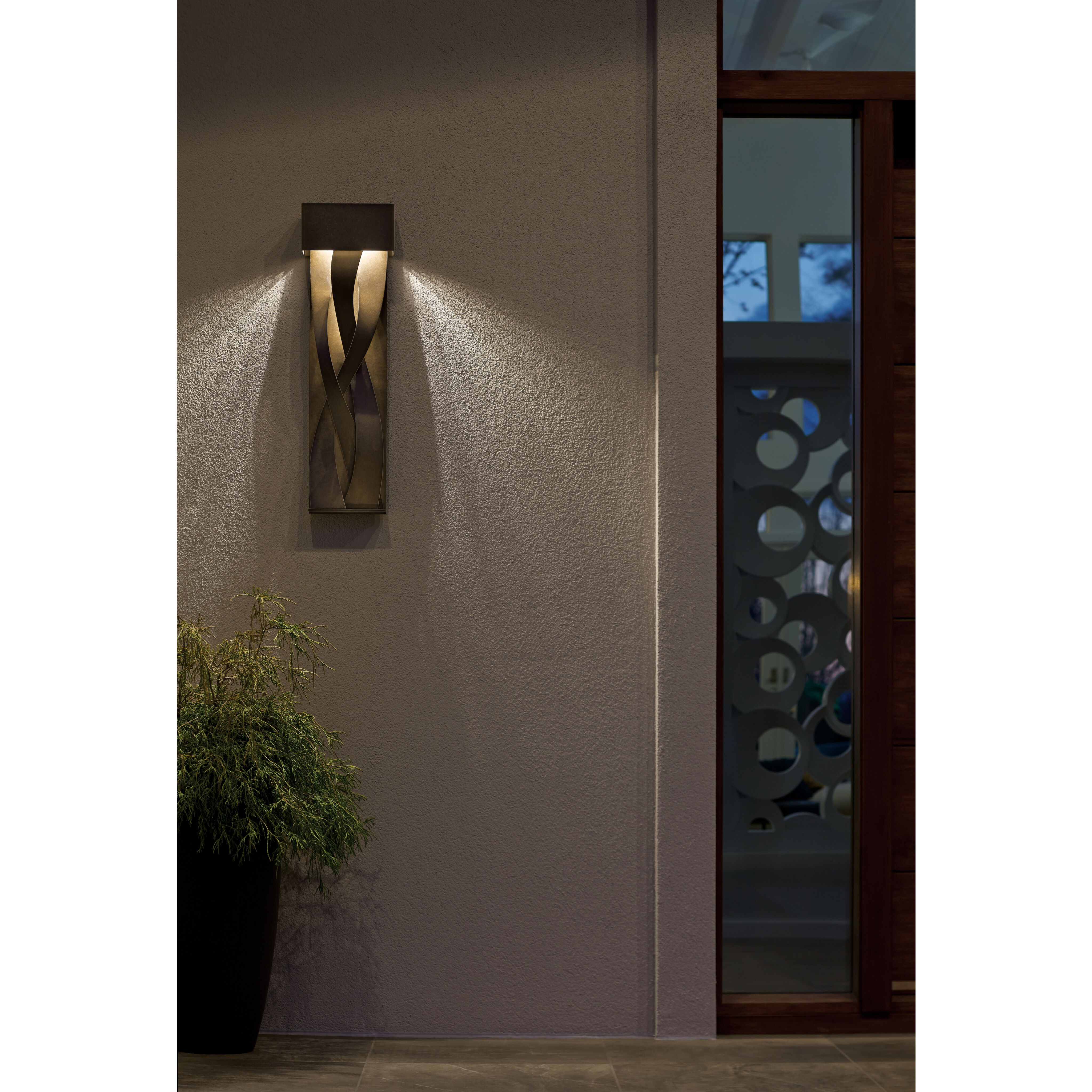 Tress LED 31.8 inch Coastal Bronze Outdoor Sconce, Large