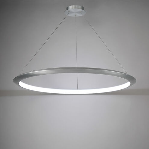 The Ring LED 48 inch Brushed Aluminum Chandelier Ceiling Light in 3500K, 48in.