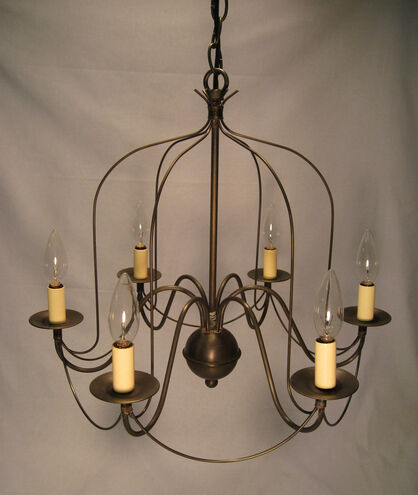 Signature 6 Light 20 inch Antique Brass Chandelier Ceiling Light