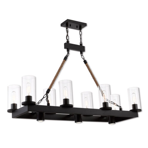 Metuchen 11 Light 44 inch Bronze Linear Chandelier Ceiling Light