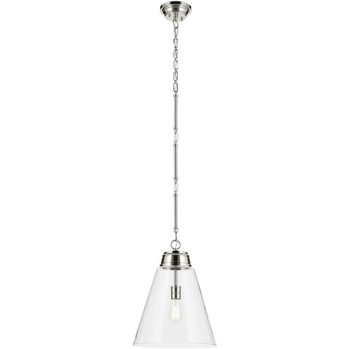 Marsailli 1 Light Polished Nickel Pendant Ceiling Light, Large