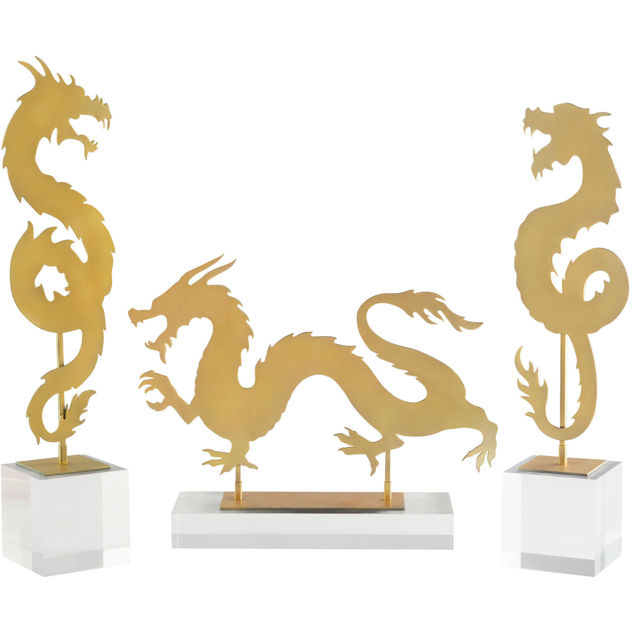 Haku Dragon 21 X 4 inch Sculpture, Tall