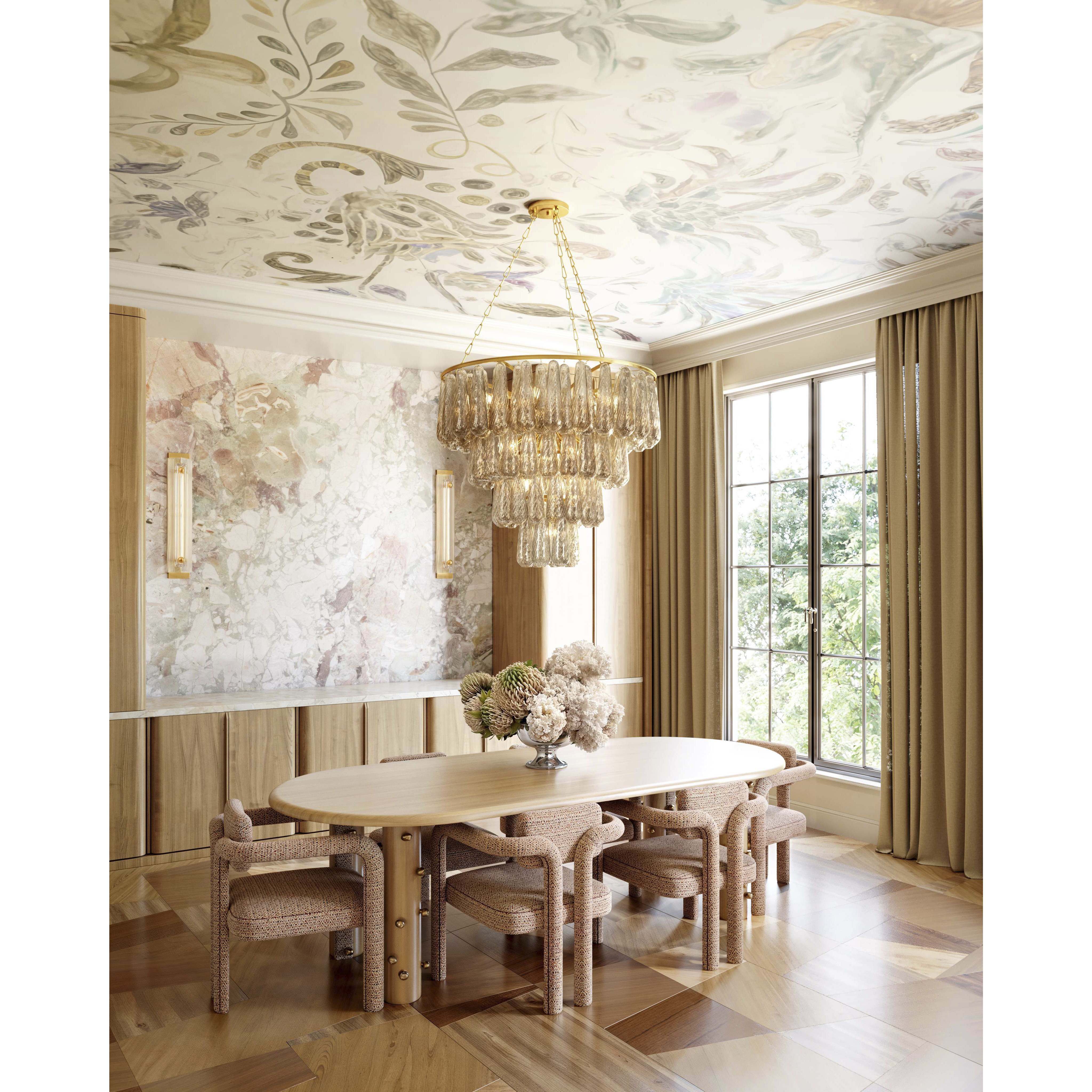 Milos 11 Light 35.5 inch Vintage Gold Leaf Chandelier Ceiling Light