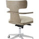 Repose Grey Oak Study Chair, Wooden, Upholstered