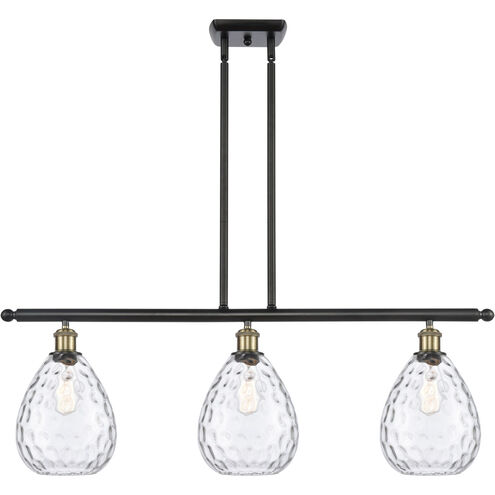Ballston Large Waverly LED 36 inch Black Antique Brass Island Light Ceiling Light, Ballston