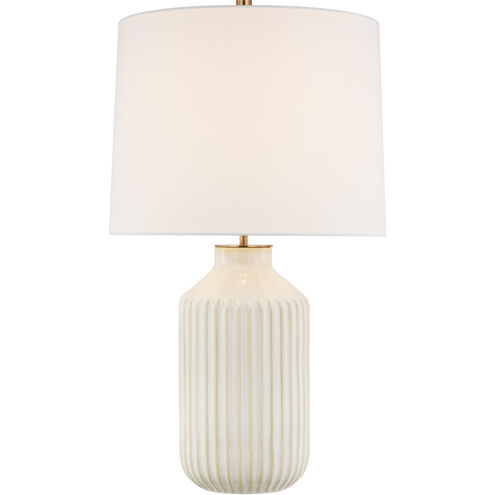 kate spade new york Braylen 29 inch 15 watt Ivory Ribbed Table Lamp Portable Light, Medium