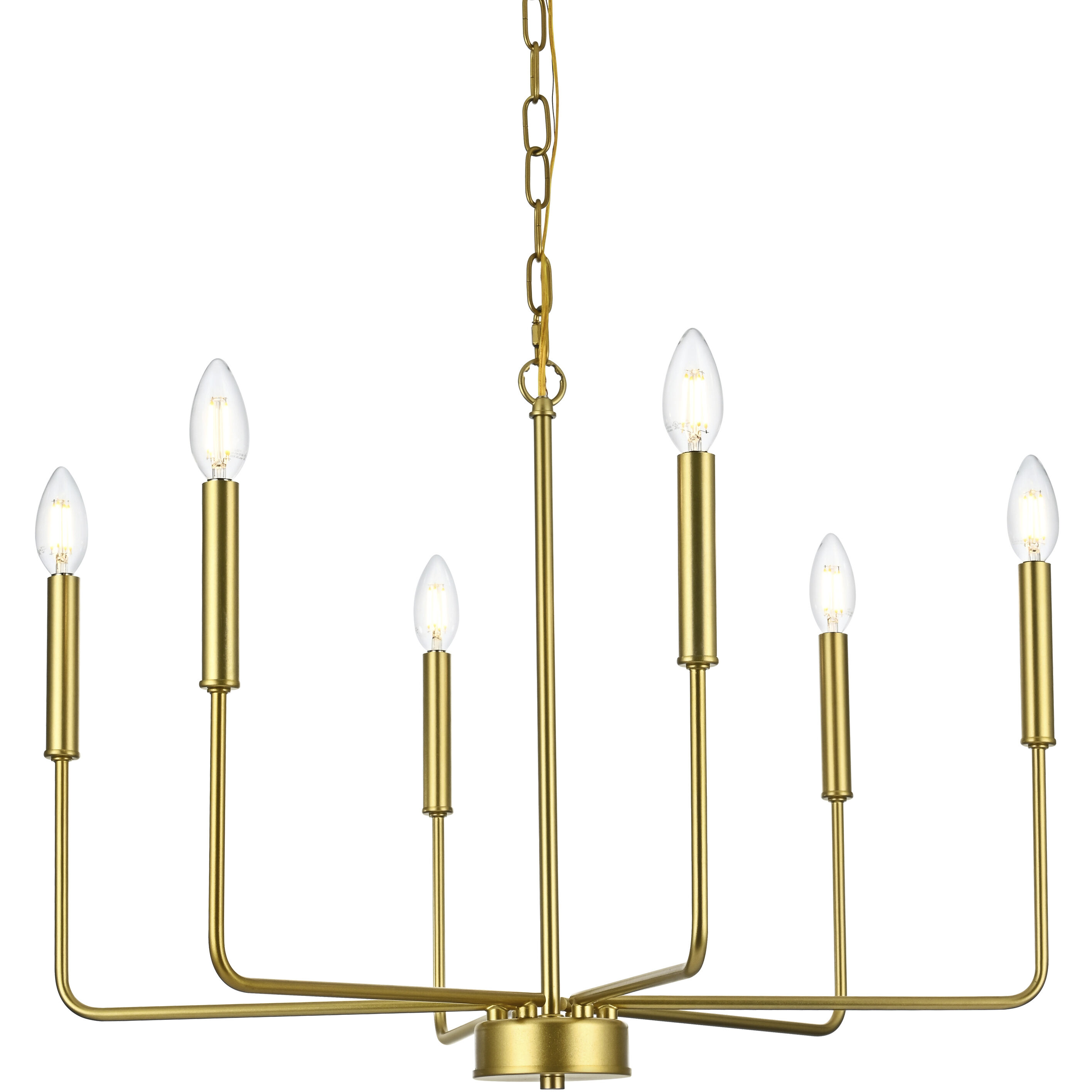 Willa 6 Light 26 inch Brass Pendant Ceiling Light