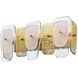 Strata 2 Light 20.75 inch Lacquered Gold Bath Vanity Wall Light