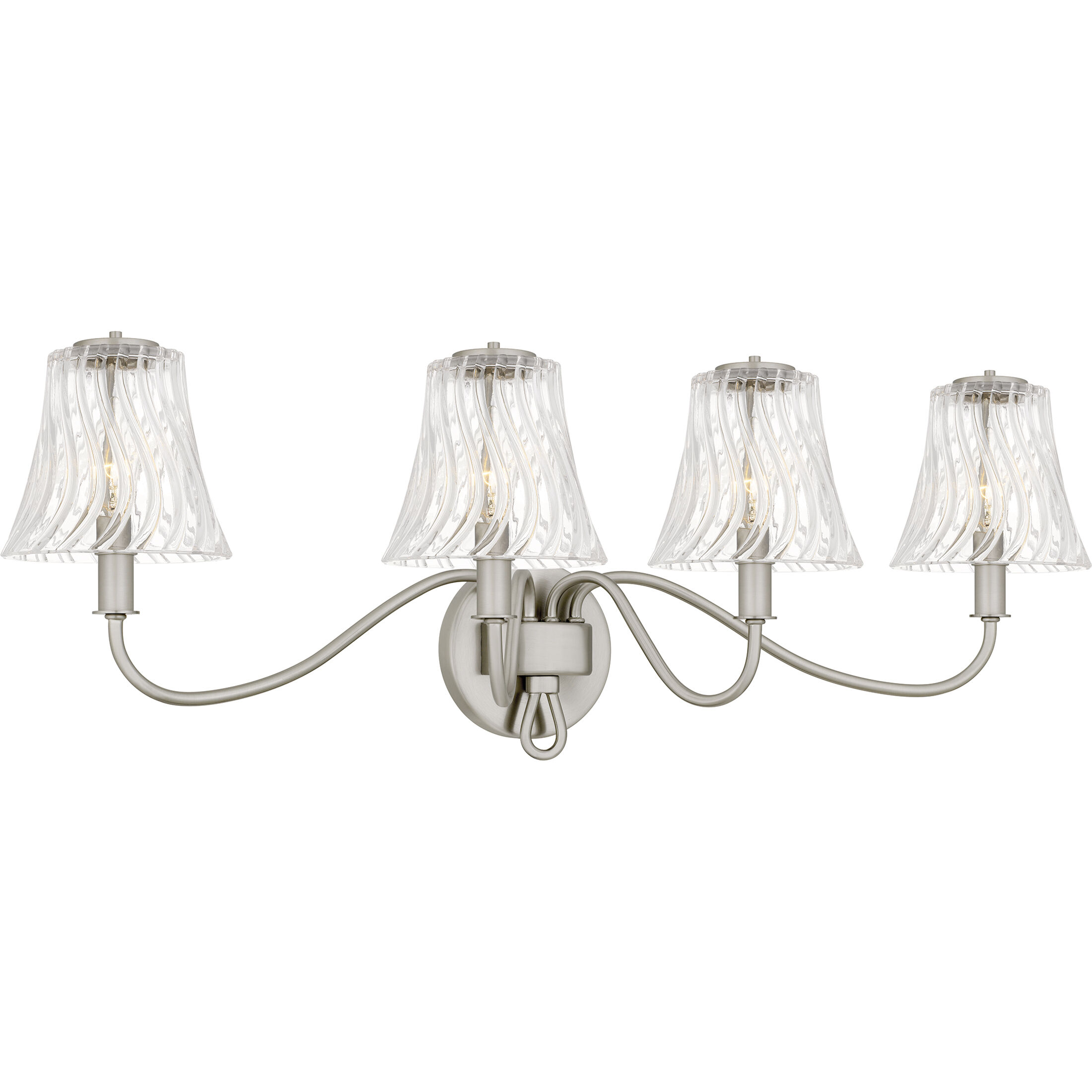 McKinney 4 Light 31 inch Brushed Nickel Bath Light Wall Light