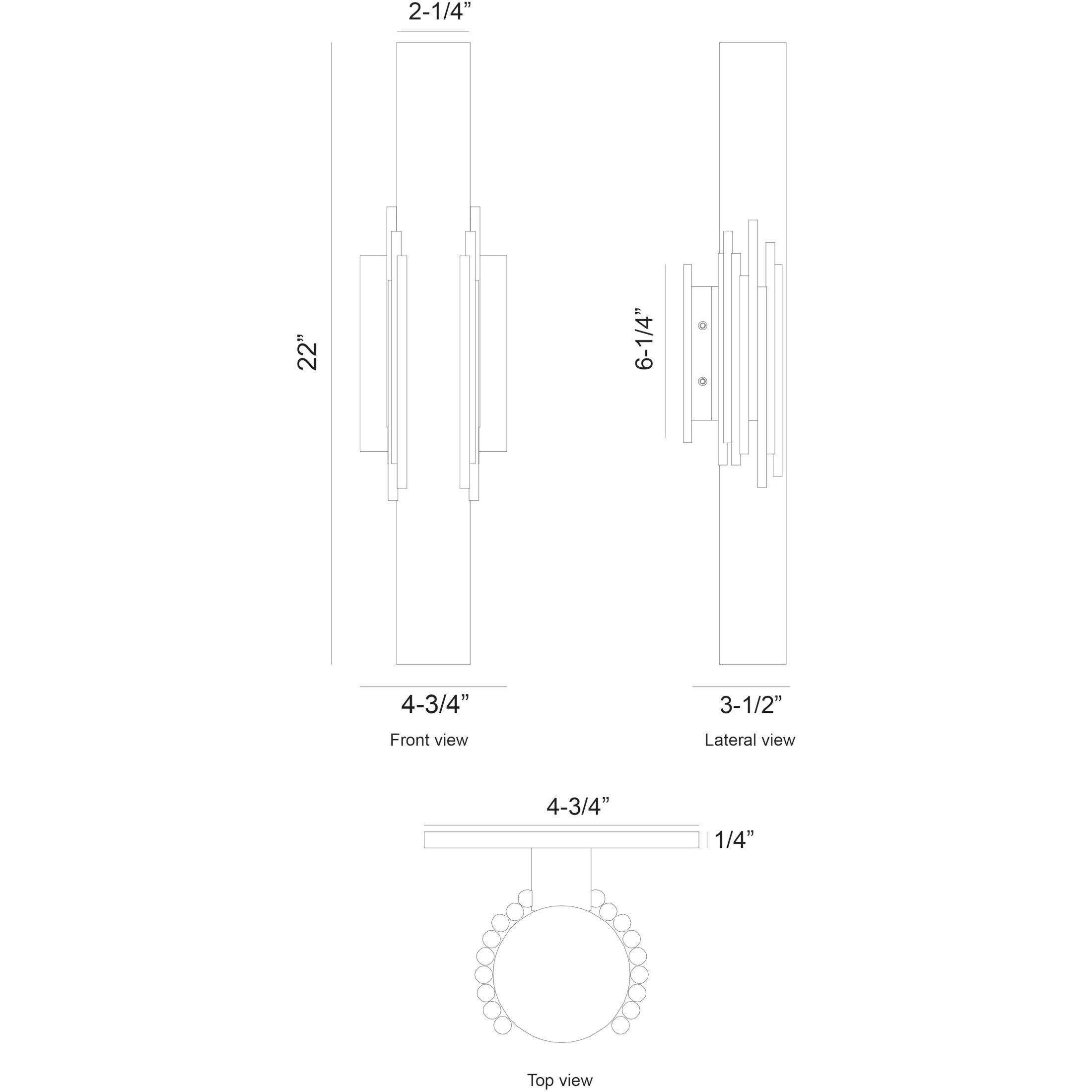Venna 1 Light 22 inch Bronze Outdoor Wall Sconce