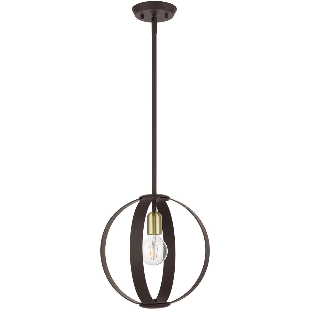 Modesto 1 Light 12.25 inch Bronze Pendant Ceiling Light