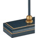 Daphne 16.5 inch 60 watt Navy/Gold Table Lamp Portable Light