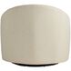 Delfino Oxford White and Blackened Iron Swivel Chair