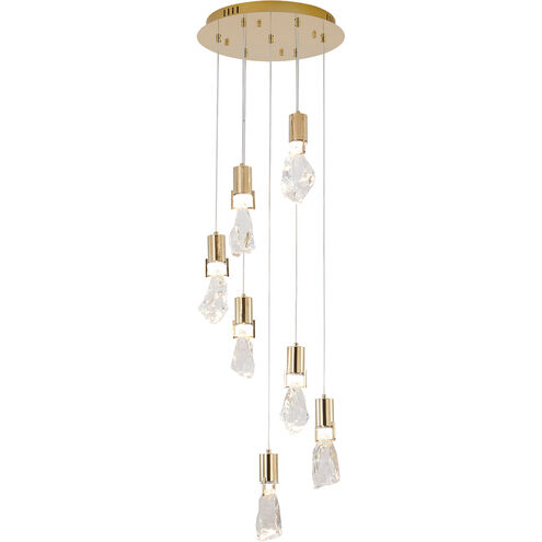 Canada 7 Light 16 inch Brushed Gold Chandelier Ceiling Light
