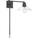 Dillon 26.25 inch 40 watt Matte Black Swingarm Sconce Wall Light