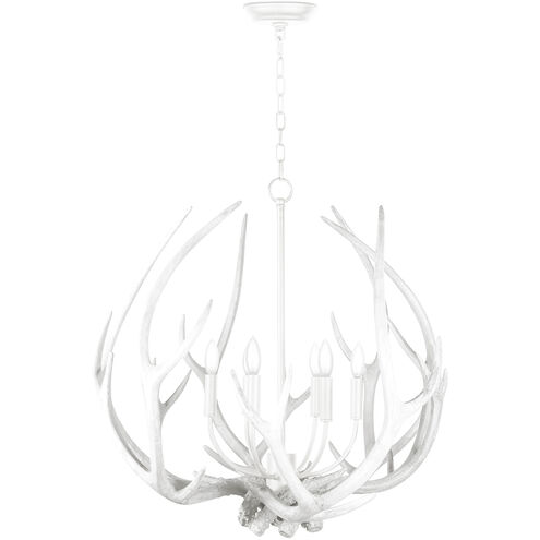 Waylon 6 Light 26 inch White Chandelier Ceiling Light, Round