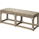Avery Matte Grey Rattan Bench