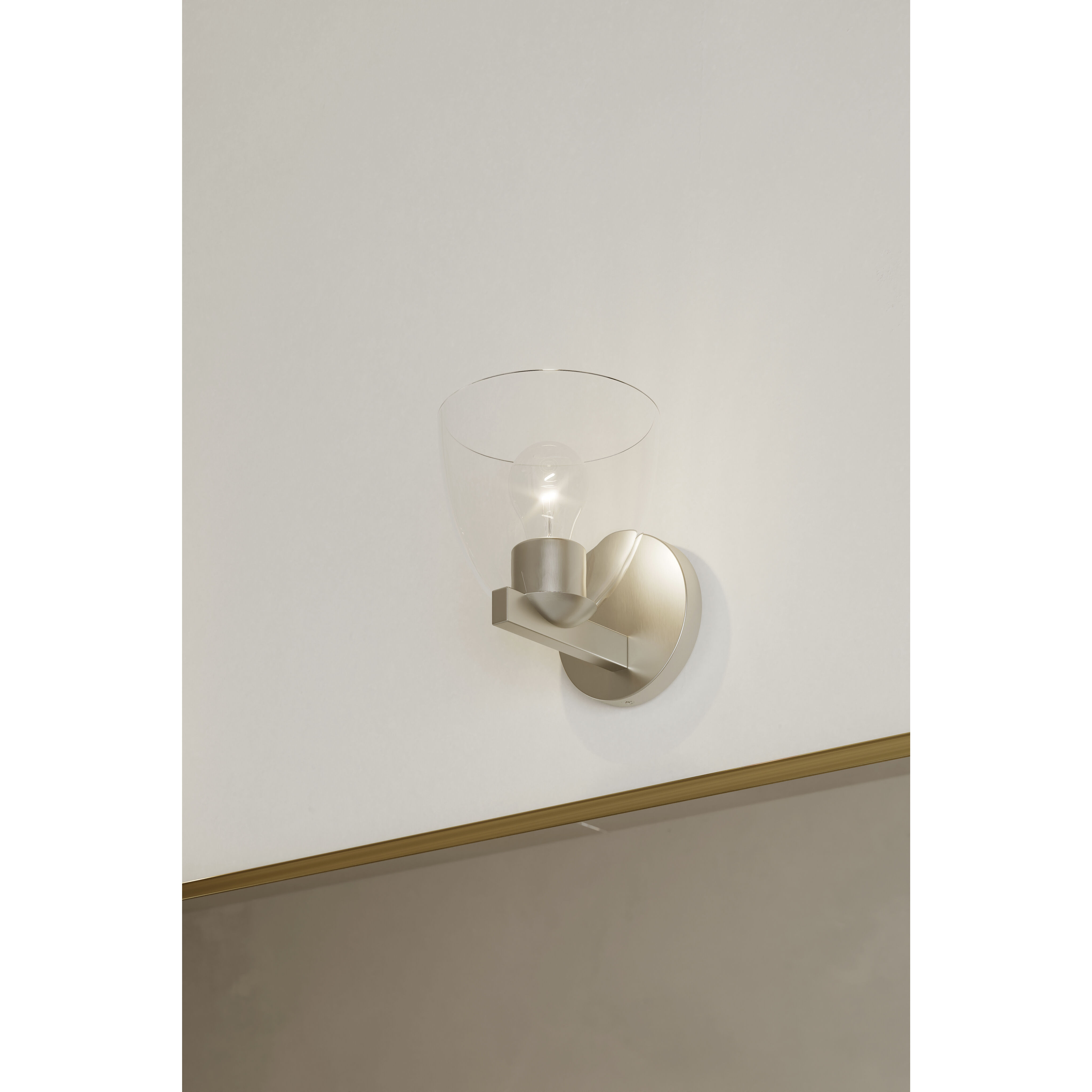 Noellea 1 Light 6.5 inch Brushed Nickel Bath Sconce Wall Light
