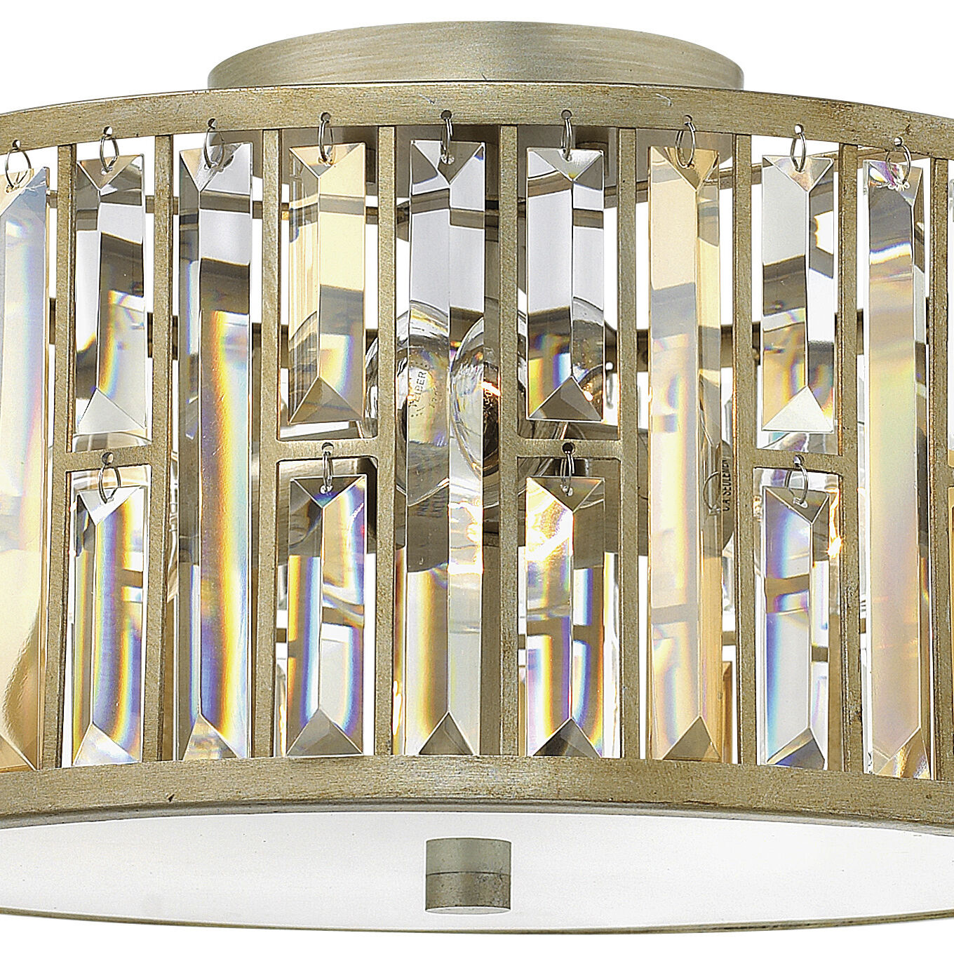 Gemma LED 16.5 inch Silver Leaf Foyer Light Ceiling Light, Flush Mount