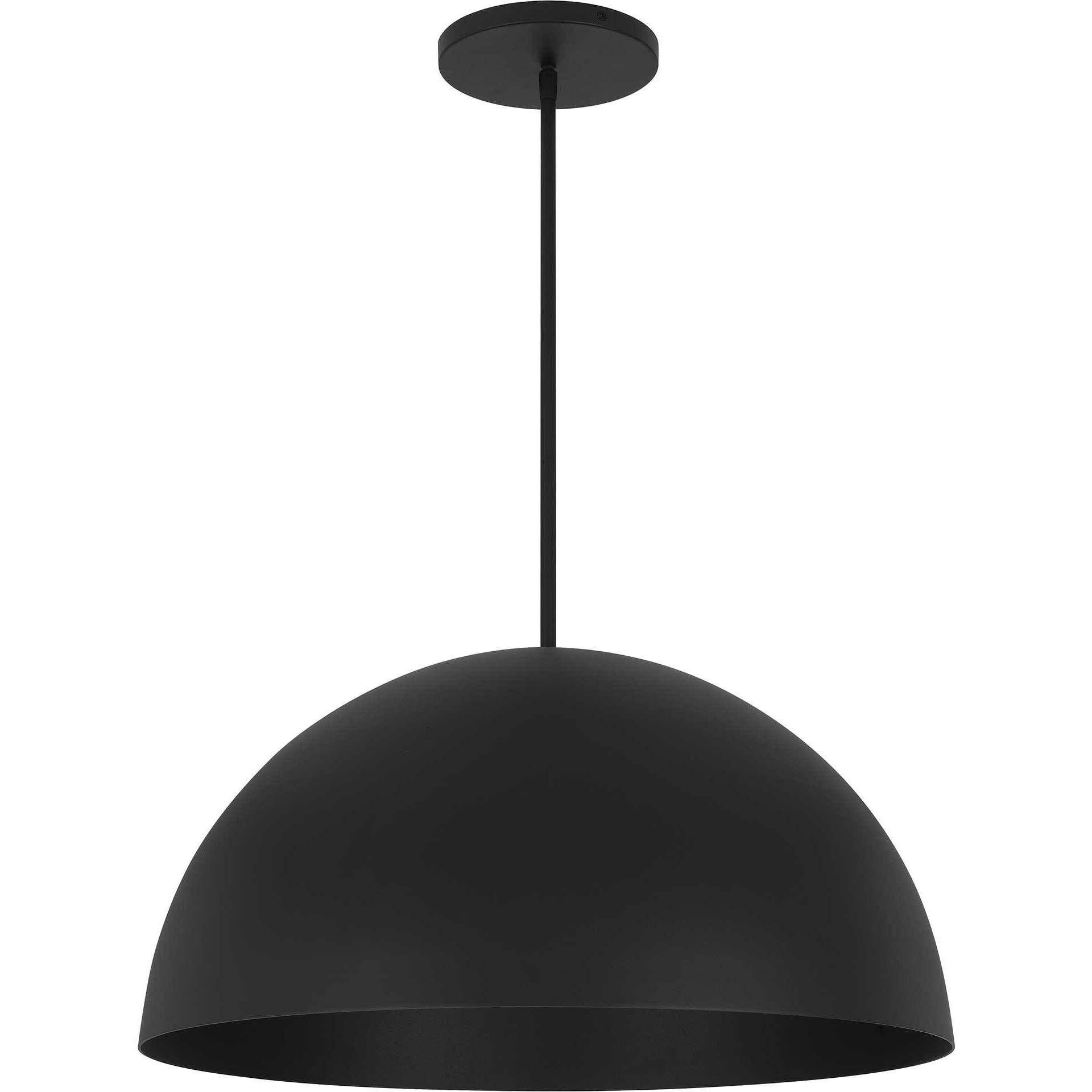 Half Round LED 23.63 inch Sand Black Outdoor Pendant