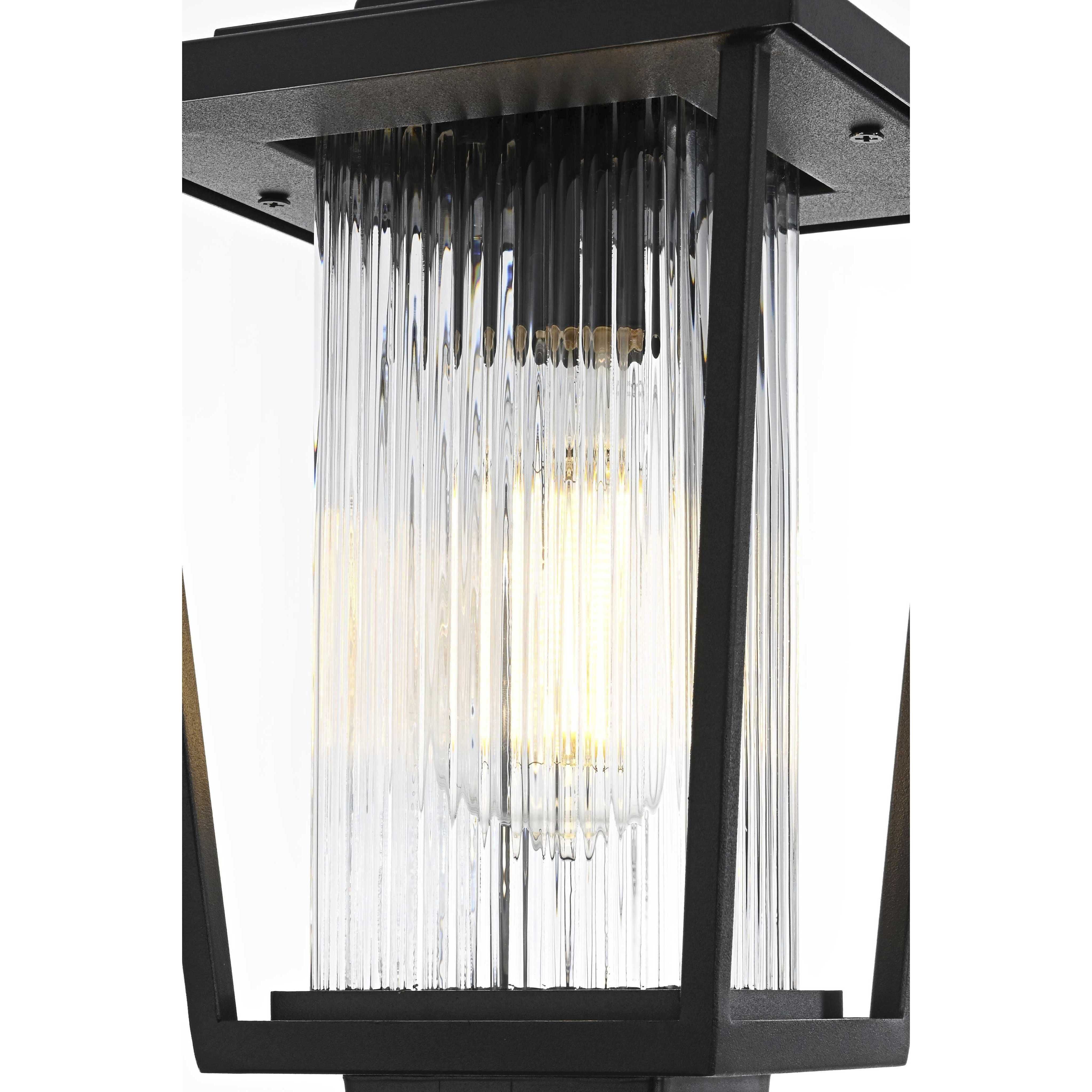 York 1 Light 6.5 inch Black Outdoor Pendant