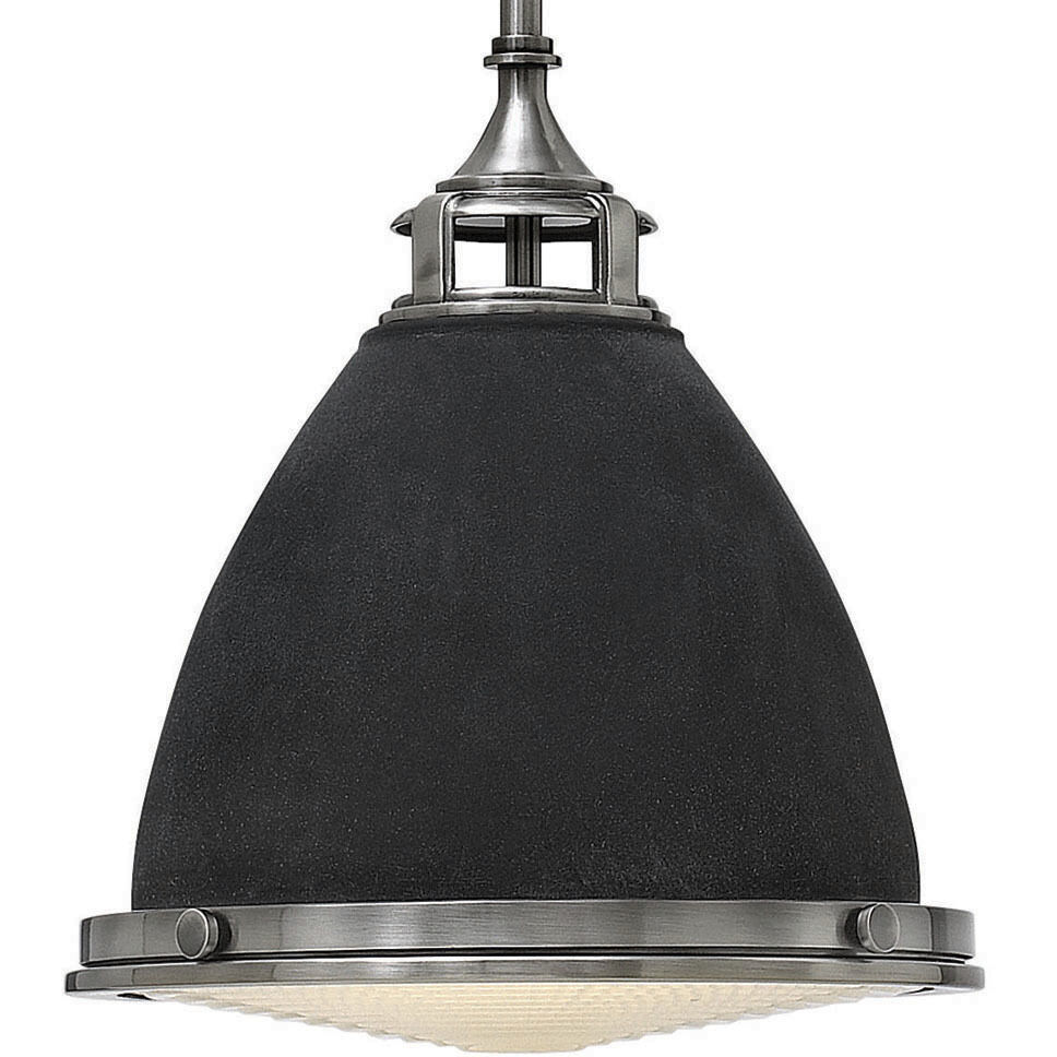 Amelia 1 Light 12.75 inch Aged Zinc with Antique Nickel Indoor Mini Pendant Ceiling Light