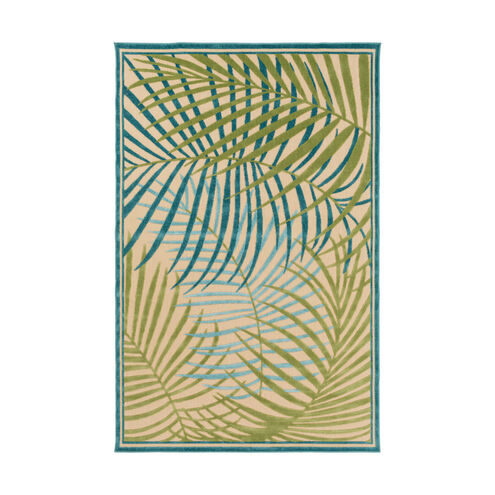 Portera 90 X 60 inch Sky Blue/Dark Green/Aqua/Khaki Indoor Area Rug in 5 x 7.6, Polypropylene