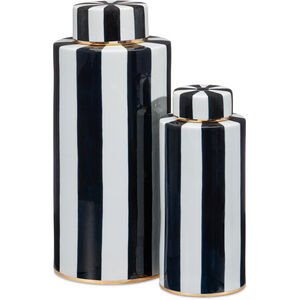 Rayures 16.5 inch Tea Canisters, Set of 2