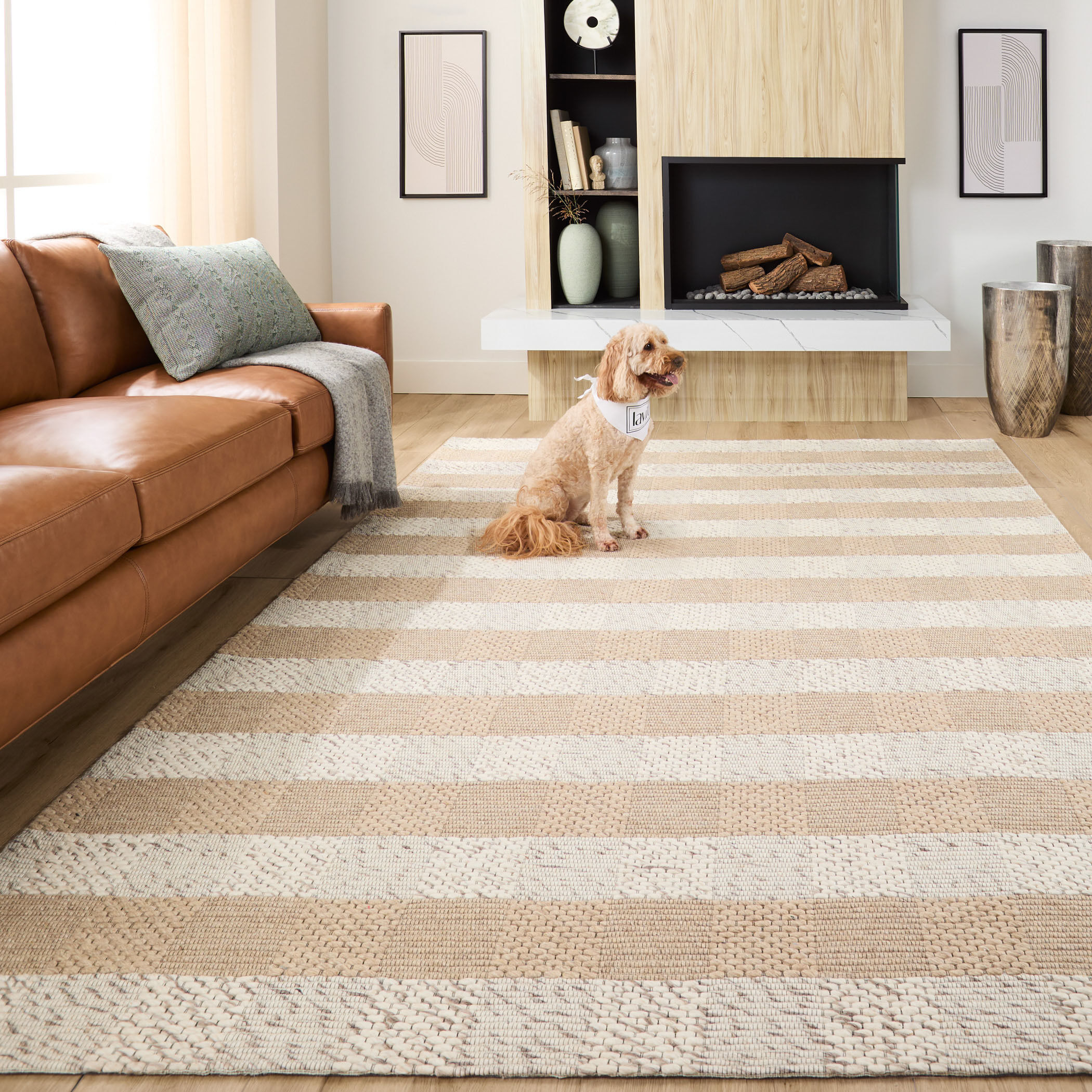Jaya 90 X 63 inch Neutral Rug in 5 x 7