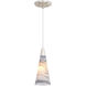 Milano LED 4.25 inch Satin Nickel Mini Pendant Ceiling Light