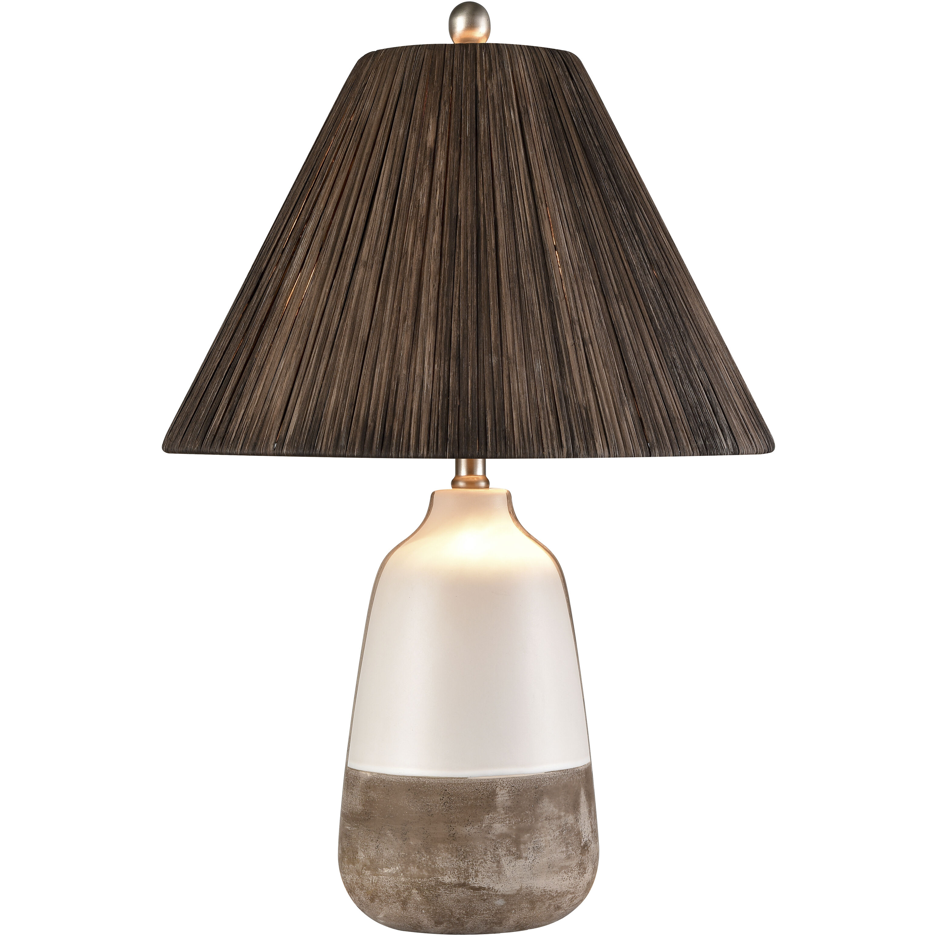 Kirkover 26 inch 150 watt White Glazed Table Lamp Portable Light