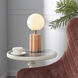 Amabel 13 inch 15 watt Pink Marble Table Lamp Portable Light