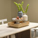 Utopia Natural and Antique Brass Footed Tray