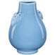 Sky Blue 11.38 X 9 inch Deer Handles Vase