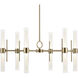 Riven LED Champagne Bronze Chandelier Ceiling Light