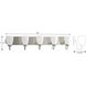 Gather 5 Light 36 inch Brushed Nickel Bath Vanity Wall Light